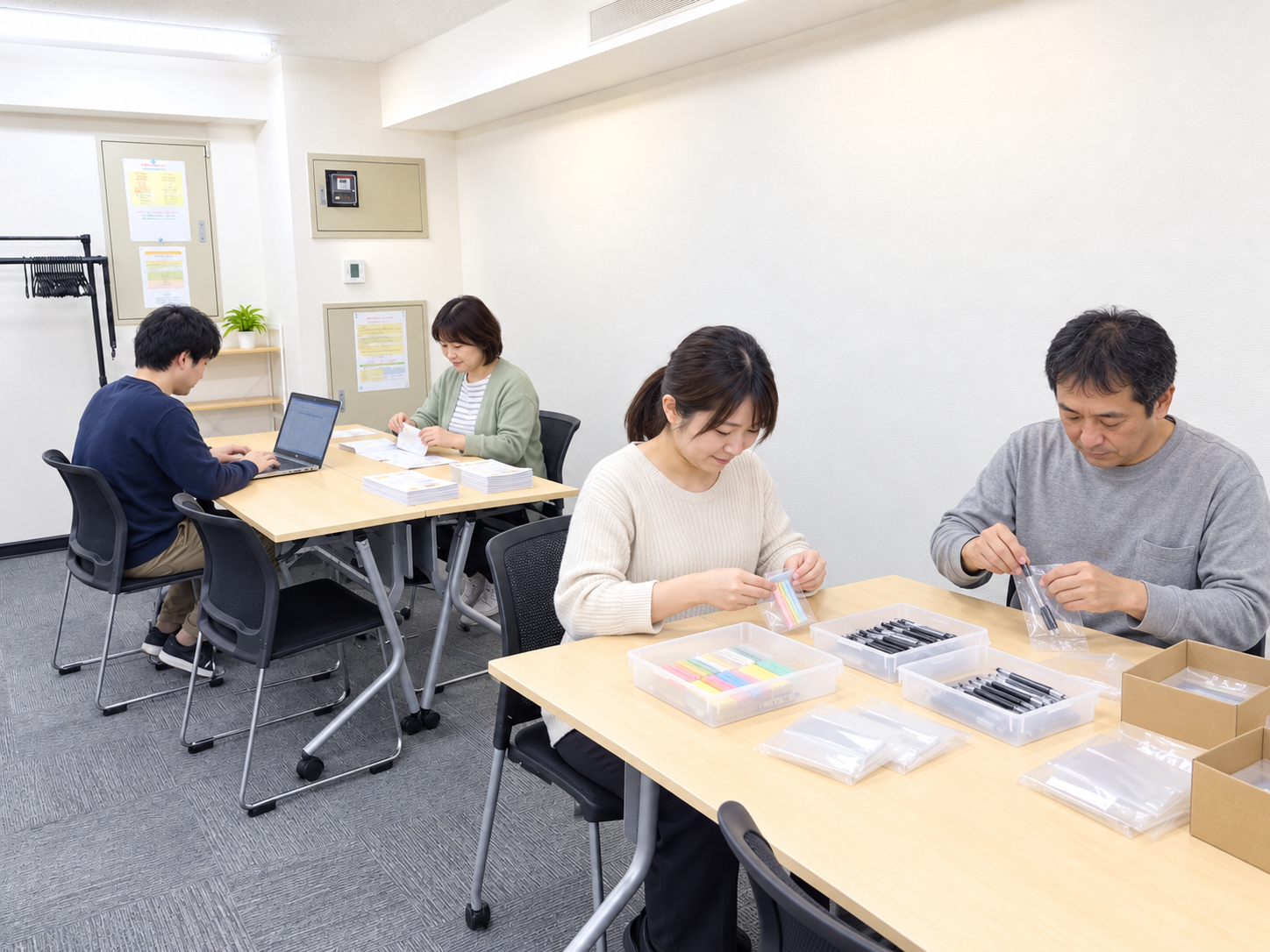 明るい事業所内